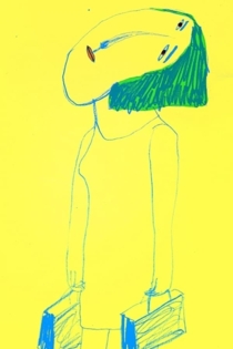 A WOMAN IN A FASHION BUILDING