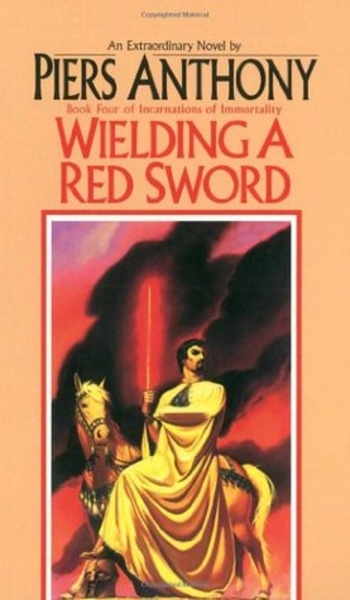 Book Wielding a Red Sword