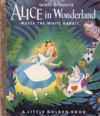 Book Walt Disney's Alice in Wonderland Meets the White Rabbit (A Little Golden Book)