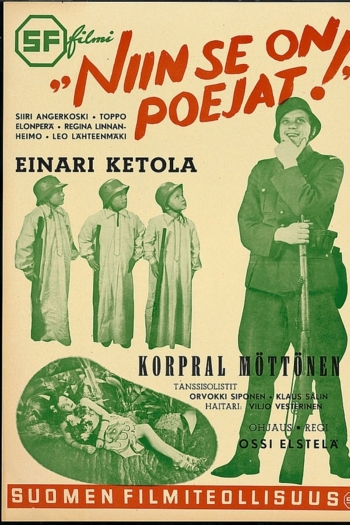 Niin se on, poijaat!