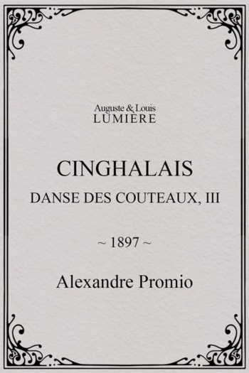 Cinghalais : danse des couteaux, III