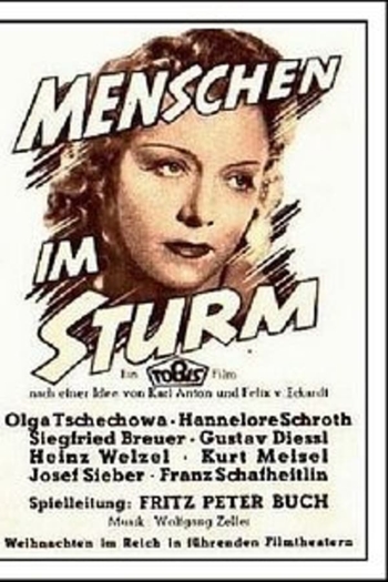 Menschen im Sturm